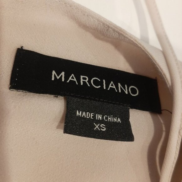 Marciano Long Sleeve Mini Dress Lace Hem Lace Up Keyhole Back Cocktail Size XS - Picture 14 of 16